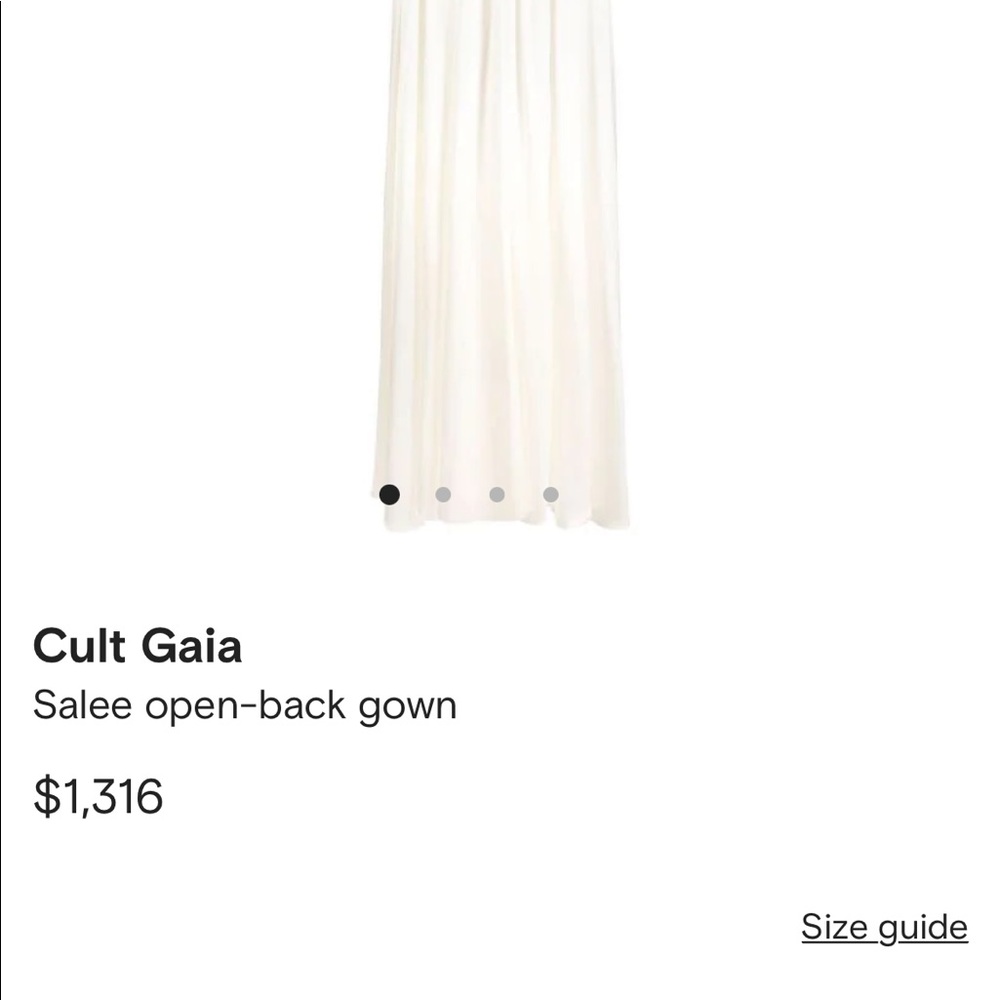 CULT GAIA Salee- Silk Open Back Gown - Picture 4 of 4
